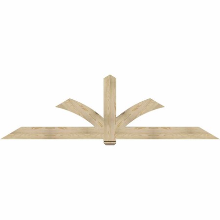 Ekena Millwork Redmond Rough Sawn Timber Gable Bracket, Douglas Fir, 108"W x 31 1/2"H x 6"D x 6"F, 7/12 Pitch GBW108X31X0606RED00RDF